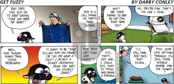 Get Fuzzy on Sunday October 9, 2005 Comic Strip