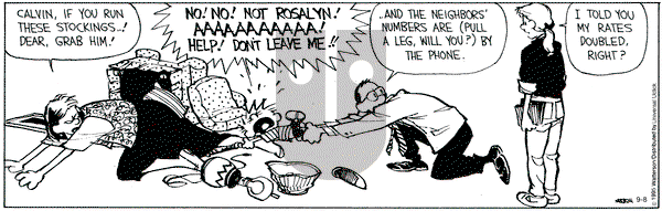 Calvin and Hobbes on Tuesday September 8, 2015 Comic Strip