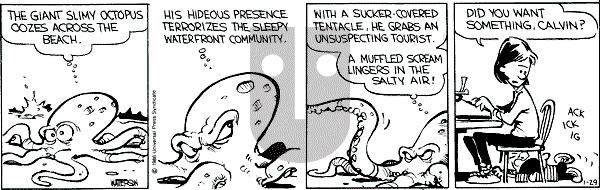 Calvin and Hobbes - Wednesday January 29, 1986 Comic Strip