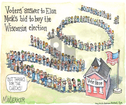 Matt Wuerker on Wednesday April 2, 2025 Comic Strip