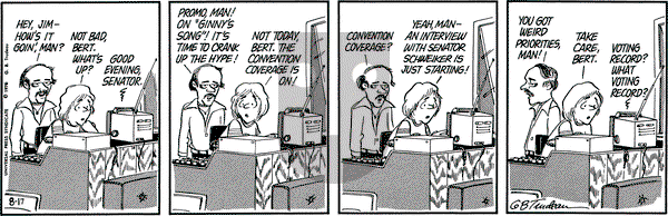 Doonesbury on Tuesday August 17, 1976 Comic Strip