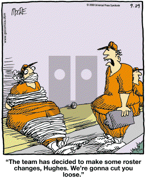 In the Bleachers - Monday September 29, 2008 Comic Strip