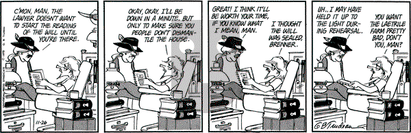 Doonesbury on Monday November 26, 1979 Comic Strip