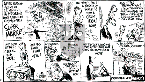 Pat Oliphant - Thursday February 6, 1992 Comic Strip