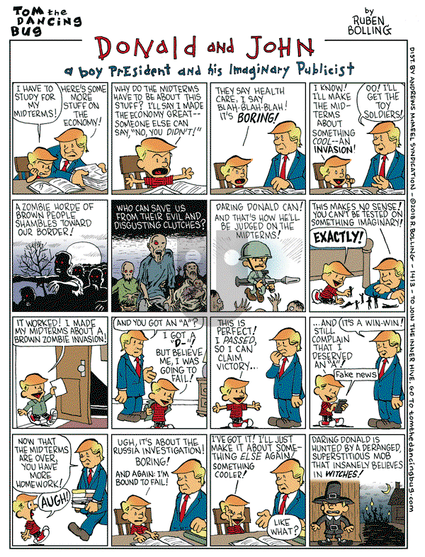 Tom the Dancing Bug on Friday November 16, 2018 Comic Strip