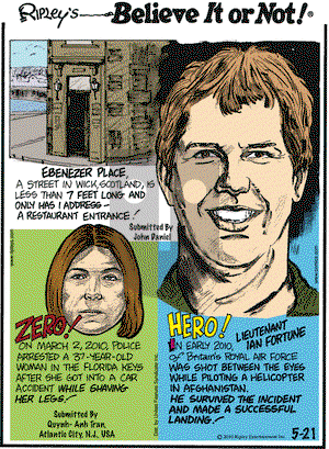 Ripley's Believe It or Not on Friday May 21, 2010 Comic Strip