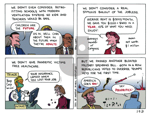 Ted Rall on Monday January 4, 2021 Comic Strip
