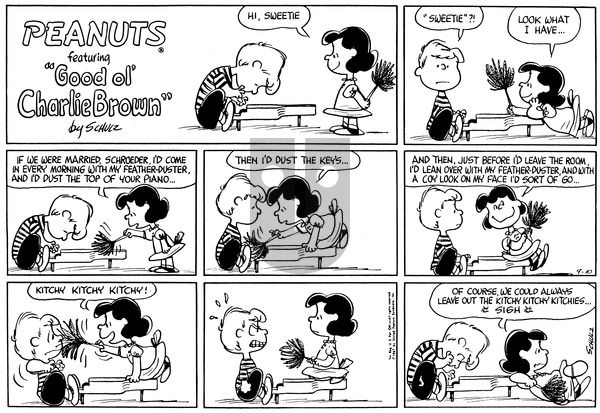 Peanuts on Sunday September 10, 1967 Comic Strip