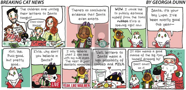 Breaking Cat News on Sunday December 15, 2019 Comic Strip