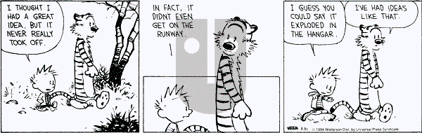 Calvin and Hobbes - Thursday March 31, 1994 Comic Strip
