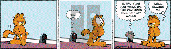 Garfield on Wednesday February 15, 2017 Comic Strip
