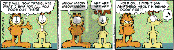 Garfield on Wednesday September 8, 2010 Comic Strip