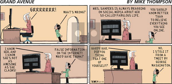 Grand Avenue on Sunday February 11, 2024 Comic Strip