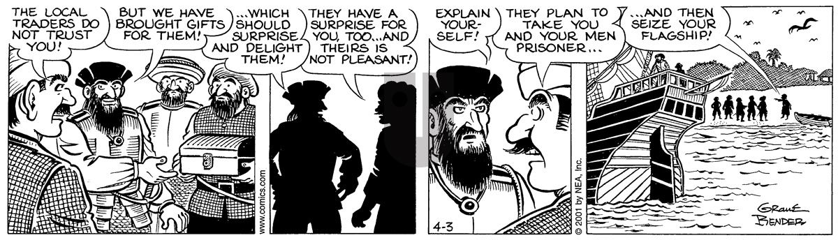 Alley Oop - Tuesday April 3, 2001 Comic Strip