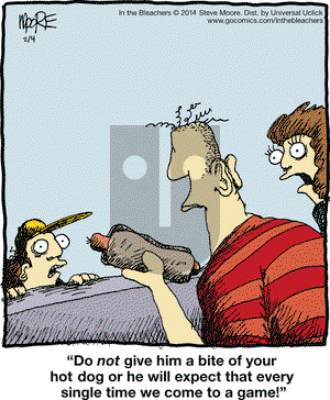 In the Bleachers on Tuesday February 4, 2014 Comic Strip