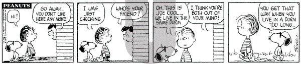 Peanuts on Thursday May 18, 1972 Comic Strip