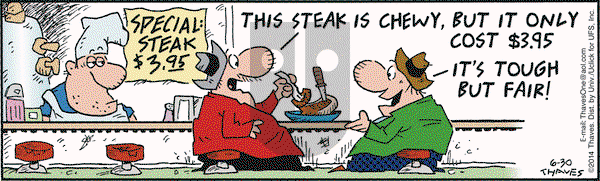 Frank and Ernest on Monday June 30, 2014 Comic Strip