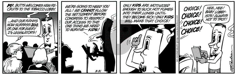 Doonesbury - Tuesday March 31, 1998 Comic Strip