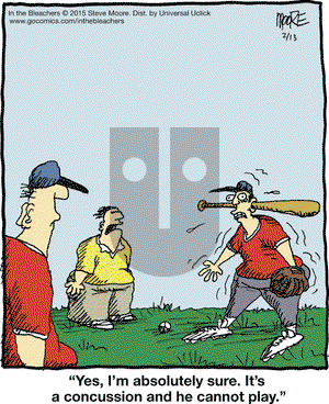 In the Bleachers on Friday February 13, 2015 Comic Strip