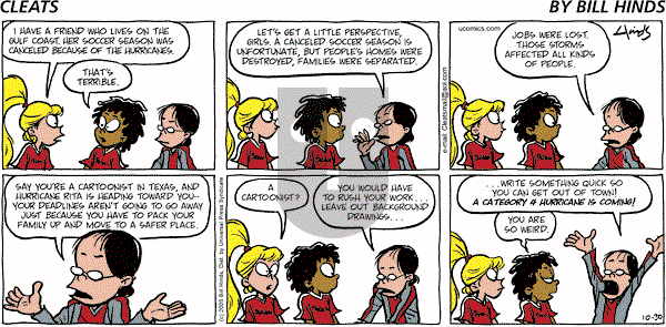 Cleats - Sunday October 30, 2005 Comic Strip