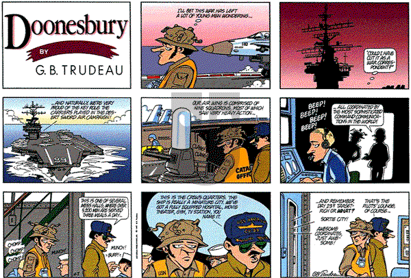 Doonesbury on Sunday April 7, 1991 Comic Strip