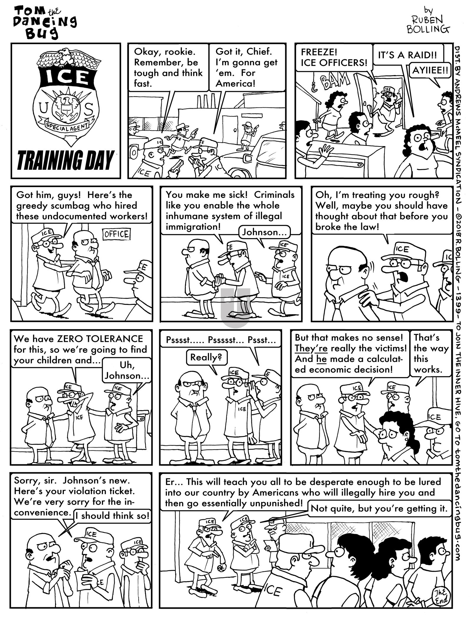 Tom the Dancing Bug - Monday July 30, 2018 Comic Strip