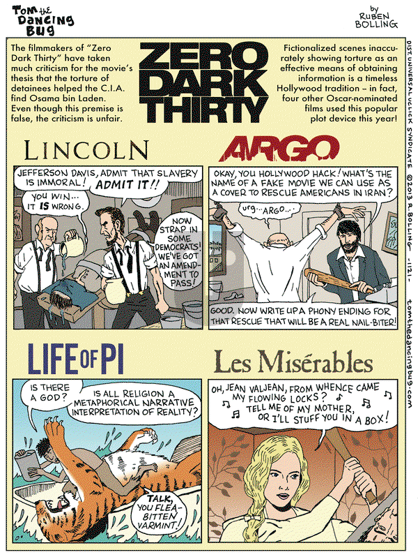 Tom the Dancing Bug on Friday January 18, 2013 Comic Strip