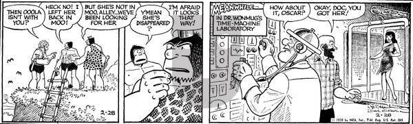 Alley Oop on Saturday February 28, 1970 Comic Strip