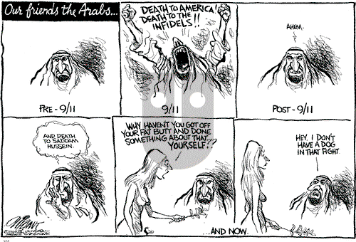 Pat Oliphant on Tuesday March 18, 2003 Comic Strip