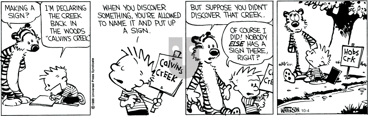 Calvin and Hobbes - Tuesday October 4, 2011 Comic Strip