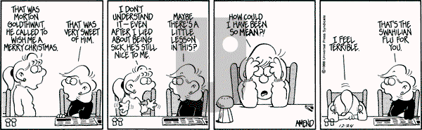 FoxTrot on Saturday December 24, 1988 Comic Strip