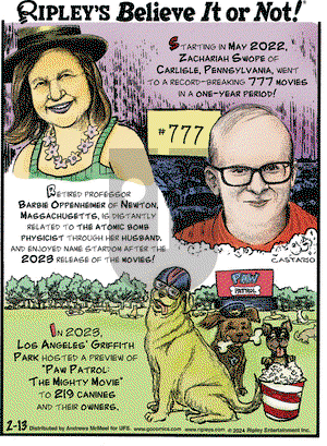 Ripley's Believe It or Not - Tuesday February 13, 2024 Comic Strip