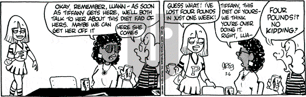 Luann on Saturday March 6, 1993 Comic Strip