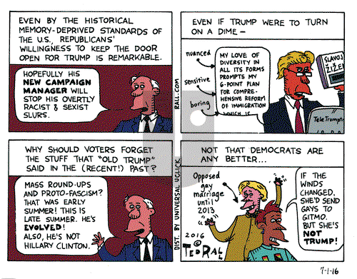 Ted Rall on Friday July 1, 2016 Comic Strip