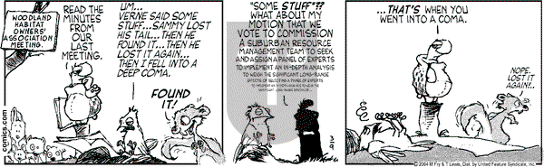 Over the Hedge on Tuesday March 9, 2004 Comic Strip