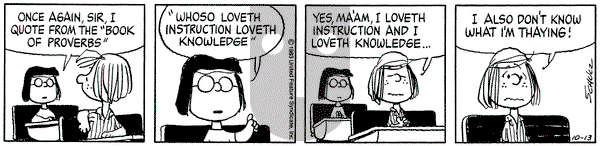 Peanuts on Thursday October 13, 1983 Comic Strip