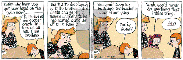 Cul de Sac on Thursday April 21, 2011 Comic Strip