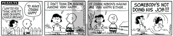 Peanuts - Wednesday August 16, 1961 Comic Strip
