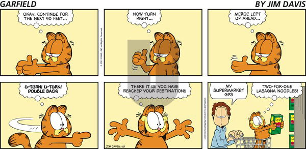 Garfield - Sunday January 10, 2021 Comic Strip
