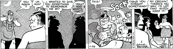Alley Oop on Monday November 29, 1999 Comic Strip