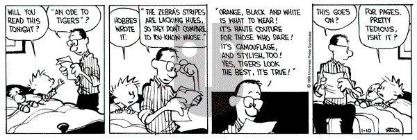 Calvin and Hobbes on Tuesday January 10, 1989 Comic Strip