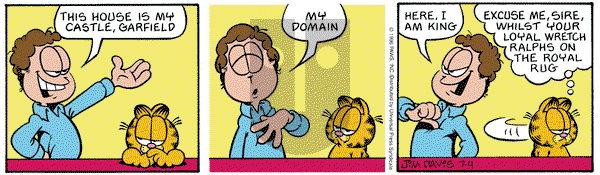 Garfield on Thursday July 4, 1996 Comic Strip