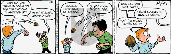Cleats - Tuesday November 18, 2008 Comic Strip