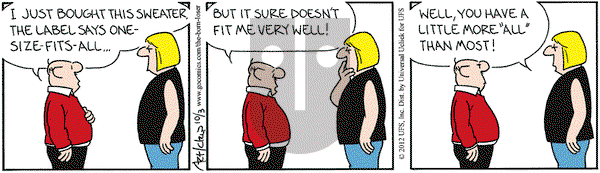 The Born Loser on Wednesday October 3, 2012 Comic Strip