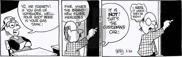 Luann on Tuesday March 30, 1993 Comic Strip