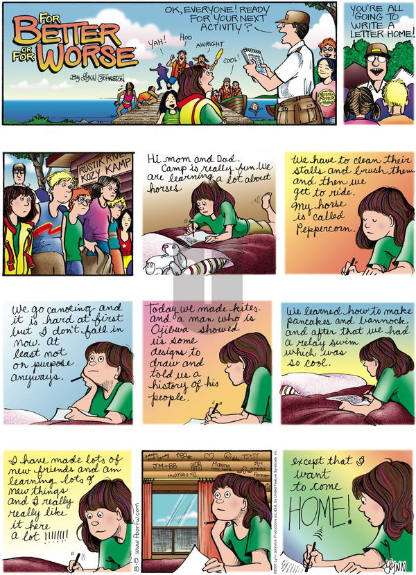 For Better or For Worse on Sunday August 5, 2001 Comic Strip