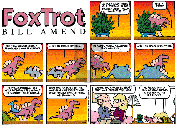 FoxTrot on Sunday November 10, 1996 Comic Strip