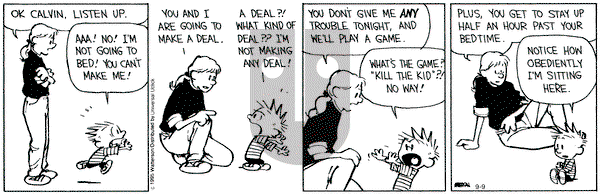 Calvin and Hobbes on Wednesday September 9, 2015 Comic Strip