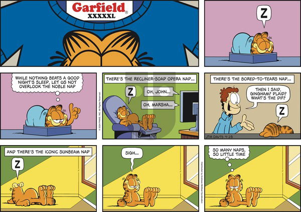 Garfield - Sunday April 28, 2024 Comic Strip