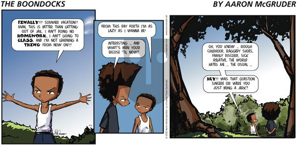 The Boondocks on Sunday June 4, 2000 Comic Strip